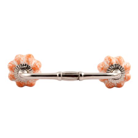 Sprinkled Orange Ceramic Bridge Handle